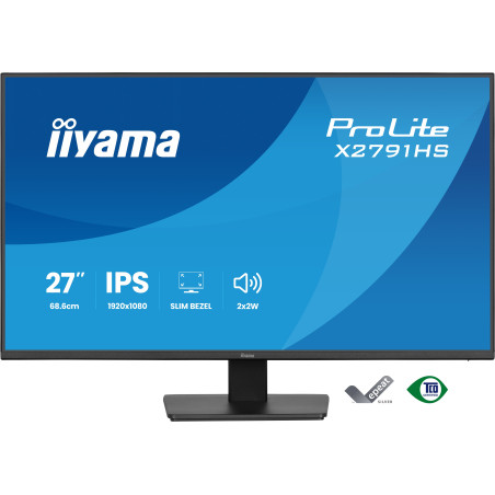 iiyama X2791HS-B1 ProLite X2791HS-B1, 68,6 cm (27"), 1920 x 1080 Pixeles, Full HD, LED, Negro