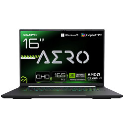 GIGABYTE GIGABYTE AERO X16 2WHA3PTC65AH AERO X16 2WHA3PTC65AH, AMD Ryzen AI 9 HX, 2 GHz, 40,6 cm (16"), 2560 x 1600 Pixeles, 32