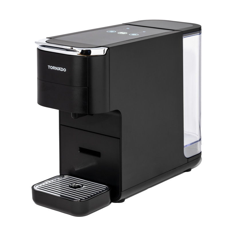 TORNADO TCM-7042-GS TCM7042-GS, Macchina per caffè a capsule, 1,5 L, Cápsula de café, De café molido, 1350 W, Negro