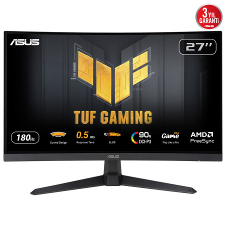 ASUS 90LM0AQ1-B01170 TUF Gaming VG27WQ3B, 68,6 cm (27"), 2560 x 1440 Pixeles, Quad HD, LCD, 1 ms, Negro