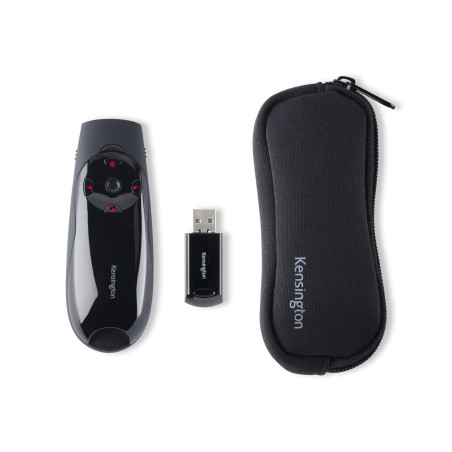 Kensington K72425EU Presentador Expert Control del cursor inalámbrico con láser rojo, Negro