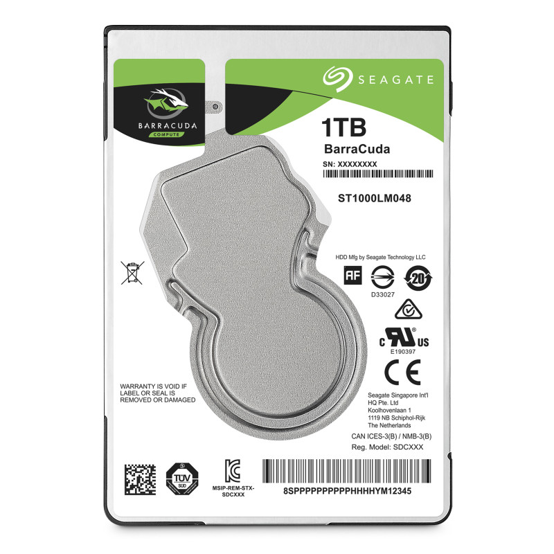 Seagate ST1000LM048 Barracuda 2.5", 1 TB, 5400 RPM, 128 MB, 2.5", Serial ATA III