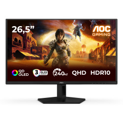 AOC Q27G41ZDF G4 Q27G41ZDF, 67,3 cm (26.5"), 2560 x 1440 Pixeles, Quad HD, QD-OLED, 0,03 ms, Negro, Rojo
