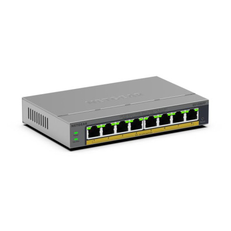 NETGEAR GS108EPP-100EUS GS108EPP, No administrado, Gigabit Ethernet (10/100/1000), Bidireccional completo (Full duplex),