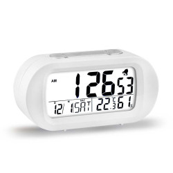 ELBE RD-009-B RD-009-B, Reloj despertador digital, Blanco, Cualquier género, Botones, LCD, 7,87 cm (3.1")