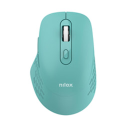 Nilox NXMODWI04 RATON DUAL WIRELESS 1600 DPI VERDE, Óptico, Bluetooth + USB Type-A, 1600 DPI, Cian