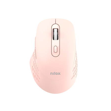 Nilox NXMODWI03 RATON DUAL WIRELESS 1600 DPI ROSA, Óptico, Bluetooth + USB Type-A, 1600 DPI, Rosa