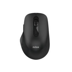 Nilox NXMODWI01 RATON DUAL WIRELESS 1600 DPI NEGRO, Óptico, Bluetooth + USB Type-A, 1600 DPI, Negro