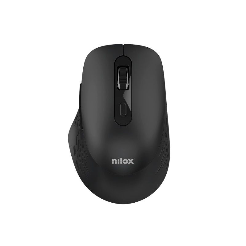 Nilox NXMODWI01 RATON DUAL WIRELESS 1600 DPI NEGRO, Óptico, Bluetooth + USB Type-A, 1600 DPI, Negro