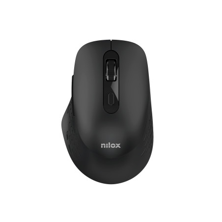 Nilox NXMODWI01 RATON DUAL WIRELESS 1600 DPI NEGRO, Óptico, Bluetooth + USB Type-A, 1600 DPI, Negro