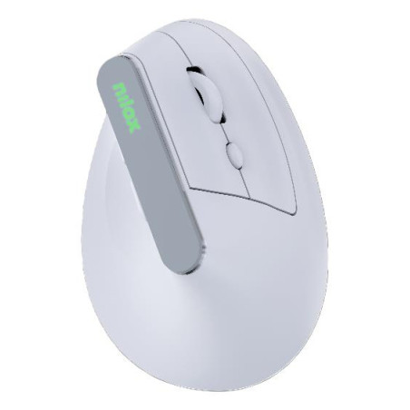 Nilox NXMOEVR01W NXMOEVR01W, mano derecha, Diseño vertical, Óptico, RF Wireless + Bluetooth, 1600 DPI, Blanco
