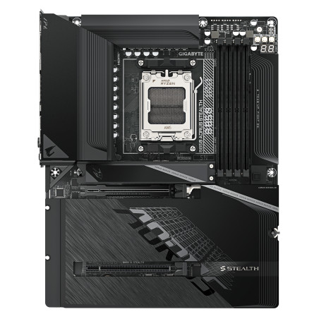 GIGABYTE B850 A STEALTH B850 AORUS STEALTH Placa Base – CPUs AMD Ryzen Serie 9000, VRM digital de 14+2+2 fases, hasta 8200
