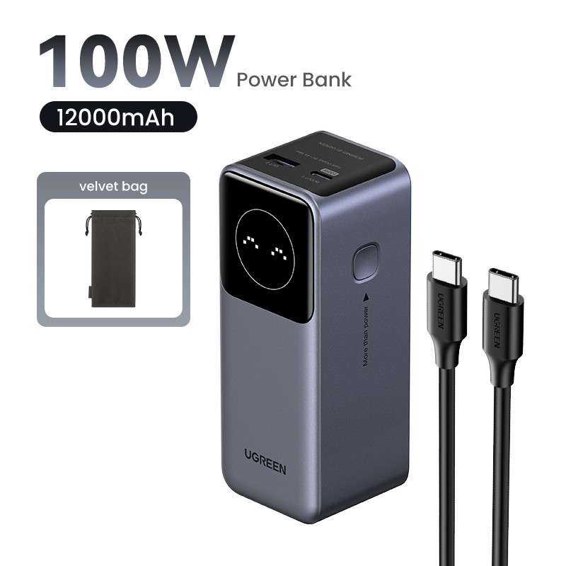 Ugreen 35526B 12000mAh 100W Fast Charging Powerbank