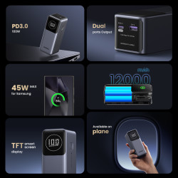 Ugreen 35526B 12000mAh 100W Fast Charging Powerbank 2