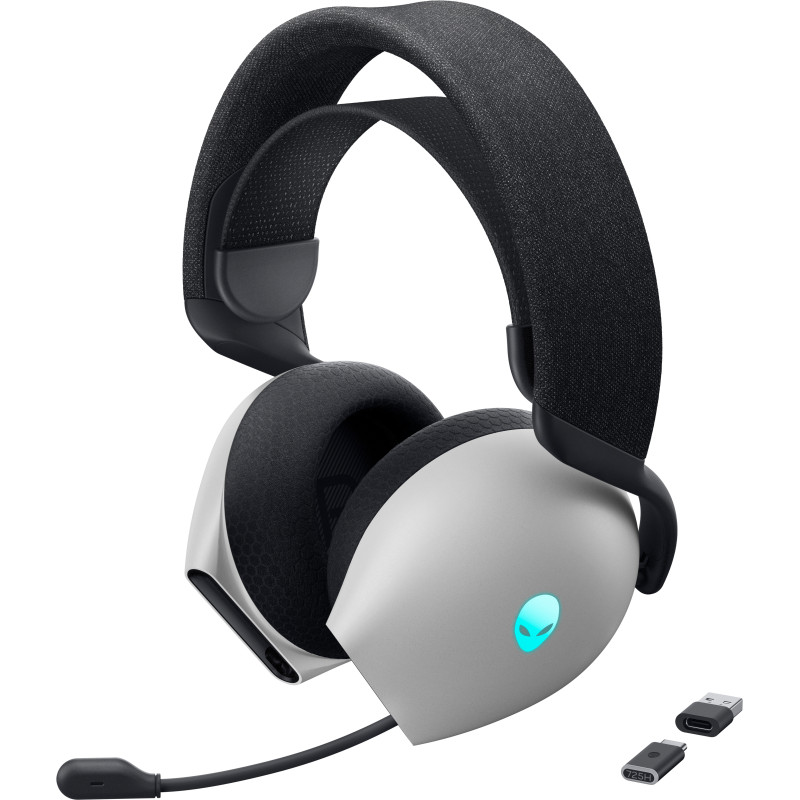 Alienware AW725H-W-DEAM AW725H, Inalámbrico y alámbrico, 20 - 40000 Hz, Juego, 348 g, Auriculares, Negro, Blanco