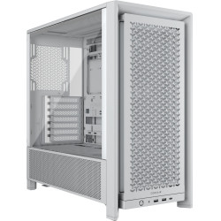 Corsair CC-9011313-WW FRAME 4000D RS, Midi Tower, PC, Blanco, ATX, EATX, micro ATX, Mini-ITX, Plástico, Acero, Vidrio