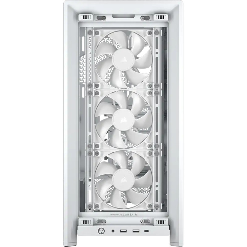 Corsair CC-9011313-WW FRAME 4000D RS, Midi Tower, PC, Blanco, ATX, EATX, micro ATX, Mini-ITX, Plástico, Acero, Vidrio