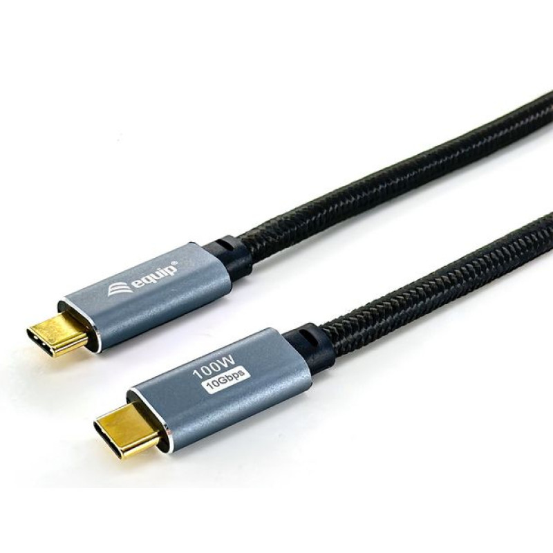 Equip 128359 128359 Cable USB 3.2 Gen 2 C a C, M/M, 3,0m, PD100W , 4K/60Hz, 10Gbps, Negro, 3 m, USB C, USB C, USB 3.2 Gen 2