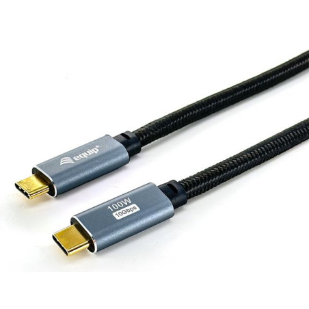 Equip 128359 128359 Cable USB 3.2 Gen 2 C a C, M/M, 3,0m, PD100W , 4K/60Hz, 10Gbps, Negro, 3 m, USB C, USB C, USB 3.2 Gen 2