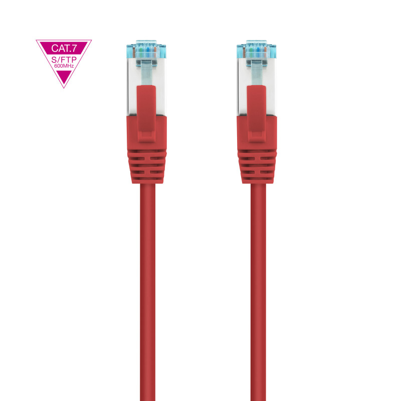 Nanocable 10.20.1701-R Cable de Red Cat.7 600MHZ LSZH SFTP PIMF AWG26, Rojo, 1 m, 1 m, Cat7, SF/UTP (S-FTP), RJ-45, RJ-45, Rojo
