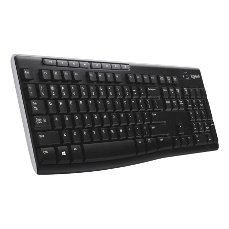 Logitech 920-003052 K270, Completo (100%), Inalámbrico, RF inalámbrico, QWERTZ, Negro