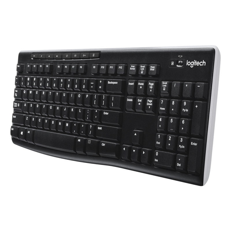 Logitech 920-003052 K270, Completo (100%), Inalámbrico, RF inalámbrico, QWERTZ, Negro