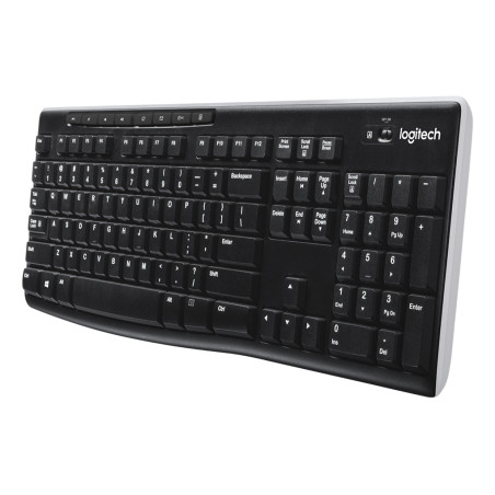 Logitech 920-003052 K270, Completo (100%), Inalámbrico, RF inalámbrico, QWERTZ, Negro