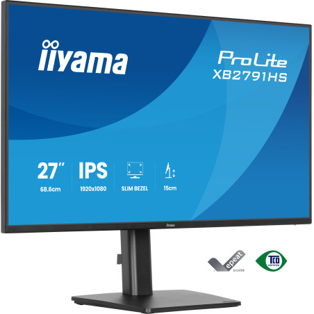 iiyama XB2791HS-B1 ProLite XB2791HS-B1, 68,6 cm (27"), 1920 x 1080 Pixeles, Full HD, LED, Negro