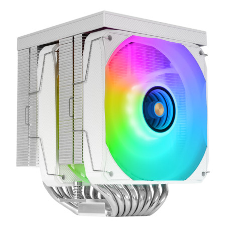 Mars Gaming MCPULCDPROW MCPU-LCDPROW, Refrigerador de aire, 12 cm, Blanco