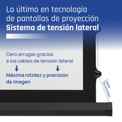 iggual IGG319680 Pantalla eléc tensionada 16:9 92" 203x114cm, Motorizado, 2,34 m (92"), 2,03 m, 114 cm, 16:9, Pantalla 2
