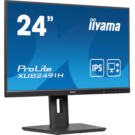 iiyama XUB2491H-B1 ProLite XUB2491H-B1, 60,5 cm (23.8"), 1920 x 1080 Pixeles, Full HD, LED, 0,5 ms, Negro
