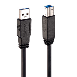 Lindy 43098 43098, 10 m, USB A, USB B, USB 3.2 Gen 1 (3.1 Gen 1), 5 Gbit/s, Negro
