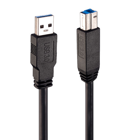Lindy 43098 43098, 10 m, USB A, USB B, USB 3.2 Gen 1 (3.1 Gen 1), 5 Gbit/s, Negro