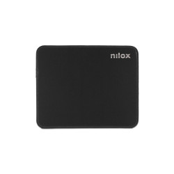 Nilox NXMP001 Alfombrilla negra para ratón de, Negro, Monocromo, Alfombrilla de ratón para juegos