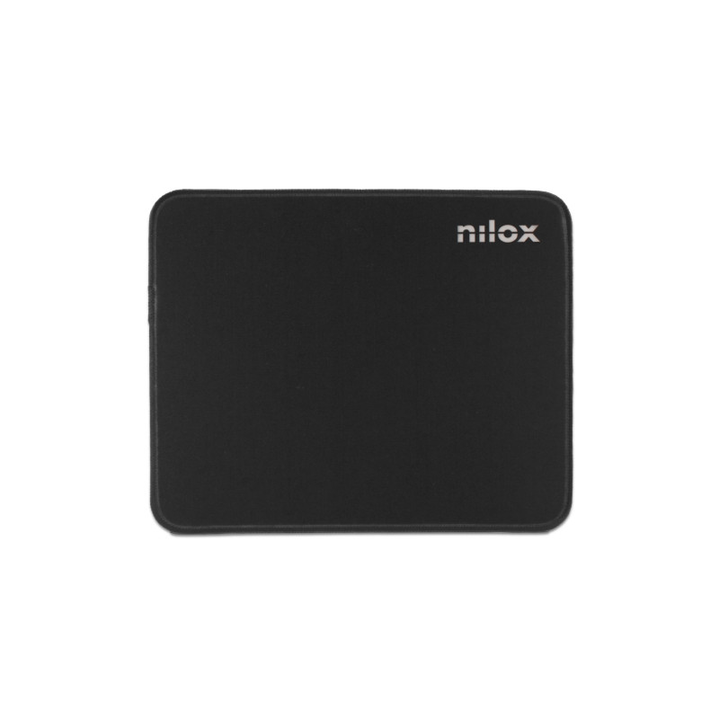 Nilox NXMP001 Alfombrilla negra para ratón de, Negro, Monocromo, Alfombrilla de ratón para juegos