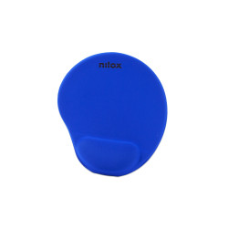 Nilox NXMPE02 Alfombrilla ergonómica de color azul de, Azul, Monocromo, Descansa muñecas