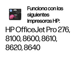 HP CN051AE Cartucho de tinta original 951 magenta, Rendimiento estándar, Magenta, Tinta a base de pigmentos, 8 ml, 1 pieza(s), 2