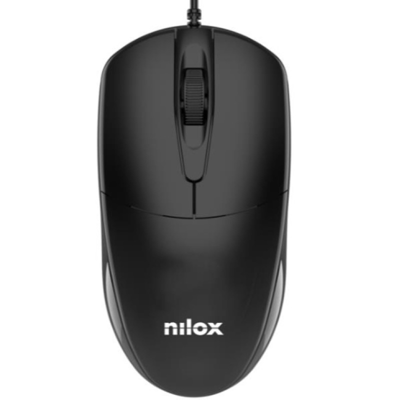 Nilox MOUSB1011 MOUSB1011, Óptico, USB tipo A, 1200 DPI, Negro
