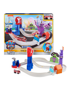 PAW Patrol , circuito de la película True Metal Total City Rescue Set, con un exclusivo vehículo de Marshall, escala 1 55,