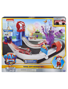 PAW Patrol , circuito de la película True Metal Total City Rescue Set, con un exclusivo vehículo de Marshall, escala 1 55, 2