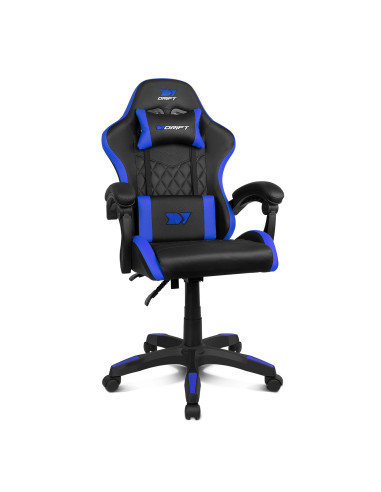DRIFT DR35EBL silla para videojuegos Silla para videojuegos de PC Asiento acolchado Negro, Azul
