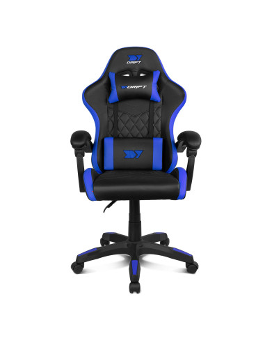 DRIFT DR35EBL silla para videojuegos Silla para videojuegos de PC Asiento acolchado Negro, Azul