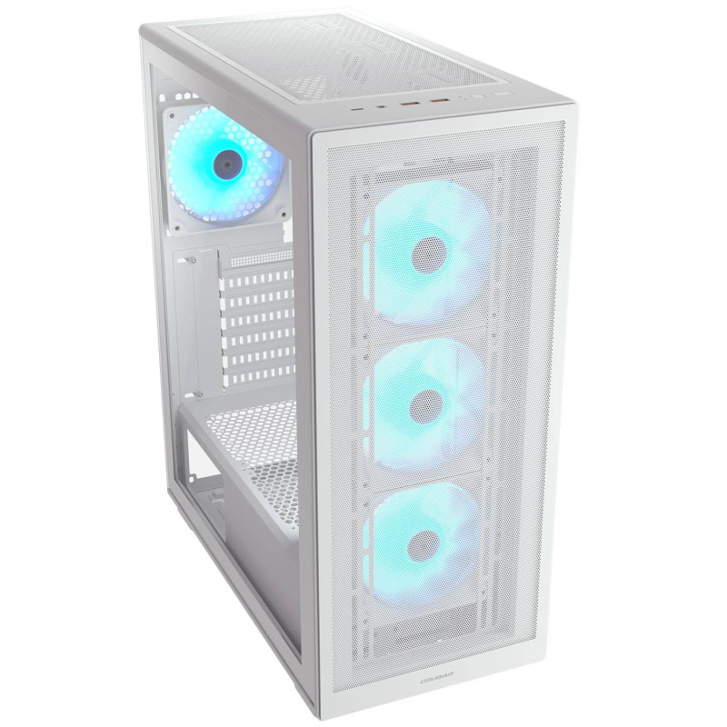 COUGAR 382AC80.0002 MX220 RGB, Midi Tower, PC, Blanco, ATX, micro ATX, Mini-ITX, Ventiladores de la caja, 16 cm