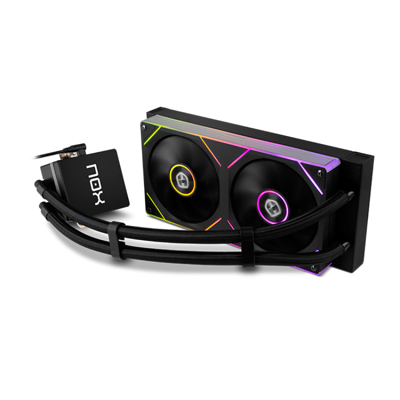 NOX NXHUMMERM240LCDBK Hummer M-240 LCD|Kit RL Magnético ARGB Negro, Sistema de refrigeración líquida todo en uno, 12 cm,