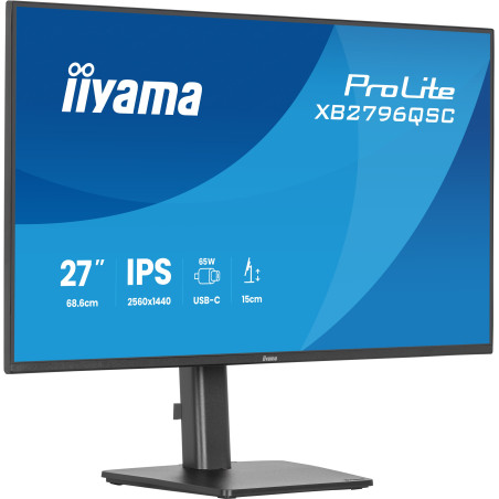 iiyama XB2796QSC-B1 ProLite XB2796QSC-B1, 68,6 cm (27"), 2560 x 1440 Pixeles, Quad HD, LED, 4 ms, Negro