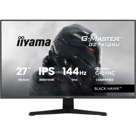 iiyama G2741QSU-B1 G-MASTER G2741QSU-B1, 68,6 cm (27"), 2560 x 1440 Pixeles, 4K Ultra HD, QLED, 1 ms, Negro