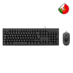 CoolBox COO-KTR-02UPT KIT DE TECLADO+RATON USB PORTUGUES MEMBRANA+OPTICO 1000 DPI RESISTENTE A SALPICADURAS