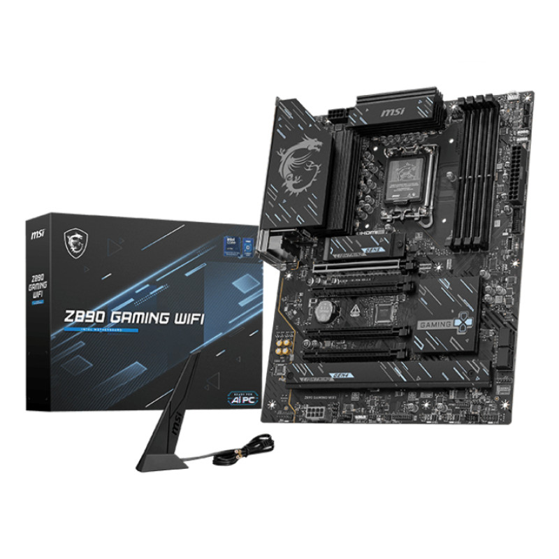 MSI Z890 GAMING WIFI Z890 GAMING WIFI, Intel, LGA 1851 (Socket V1), Intel Core Ultra (Series 2), LGA 1851, DDR5-SDRAM, 256 GB