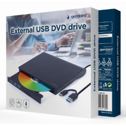 Gembird DVD-USB-031 DVD-USB-031, Negro, Frente, CE, Escritorio, DVD±RW, USB Tipo C 2