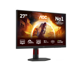 AOC Q27G4SRU G4 Q27G4SRU, 68,6 cm (27"), 2560 x 1440 Pixeles, Quad HD, LED, 1 ms, Negro, Rojo 2